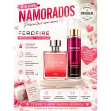 Kit do amor dia dos namorados Ferofeme body splash 200 ml + ferofire 50ml