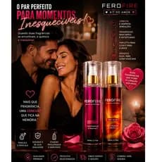 Kit do amor para o casal body splash Ferofeme 200ml +  body splash Ferofire 200ml os unicos com feromonios no Brasil