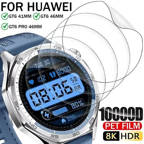 3 Unidades Para Huawei Watch GT Runner 2 Cyber Active HD Filme De Hidrogel Macio Anti-Impressões Digitais 6 5 4 3 SE 2e