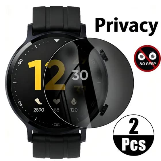 1-3 Pçs Para Realme Relógio T1 Anti-Espião Privacidade Filme De Vidro Temperado Transparente S2 S Pro Risco Protetor De