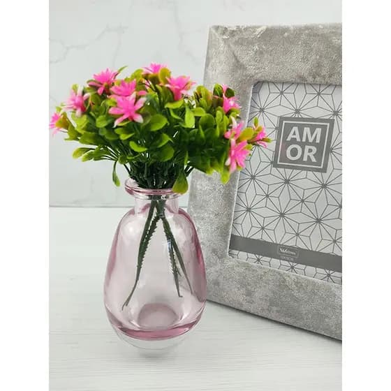 Garrafinha Decorativa com Flor Artificial