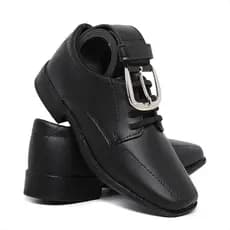 Kit Sapato Infantil Masculino Social Menino Juvenil Com Cinto Casamento Noivado Festa Formatura Novo