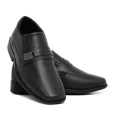 Sapato Social Infantil Menino Masculino Criança Bico Quadrado Fosco Daminho Formatura Sem Cadarço
