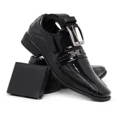 Kit Sapato Social Masculino Com Cinto E Carteira Sapatos Sociais Masculinos Bico Quadrado Promoção