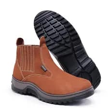 Botina Masculina Couro Legítimo Bota Masculino Cano Curto Roça Country Peão Agro Rodeio Cowboy Promo