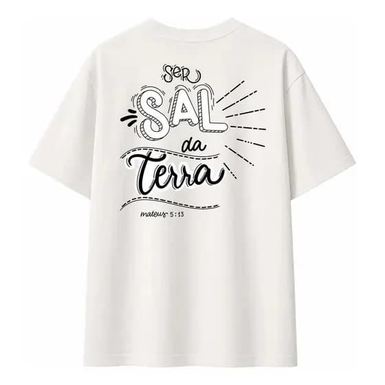 Camiseta Masculina Estampada Cristo Culto Manga Curta Reta