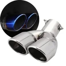 Ponteira Escapamento Aço Inox Esportiva Dupla Saída Angulada