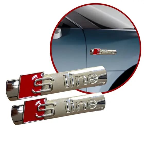 Acessórios Emblemas Para Carro Audi S Line Lateral A3 A4 A5 S3 Q3 Q5 Q7