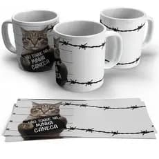 Caneca Personalizadas Xicara de café  Não toque na Minha Caneca Porcelana 325ml