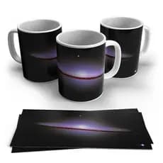 Caneca Xicara de café  Galaxia do Sombreiro Cerâmica Porcelana 325ml Personalizadas