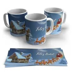 Caneca Xicara Cerâmica 325ml Personalizadas de Natal