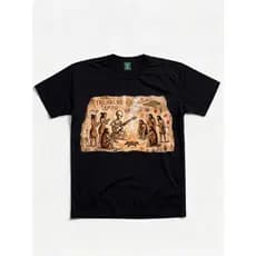 Camiseta Premium Trilhas do Tempo - Estampa Exclusiva Alienígena Cave Rock - Algodão 30.1 Penteado