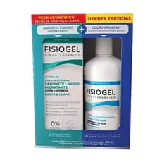Kit Fisiogel Terapia de Hidratação Diária Loção Cremosa 400ml + Sabonete Líquido 150ml