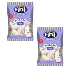 Kit 2 Unidades Marshmallows Fini Torção Branco 250g