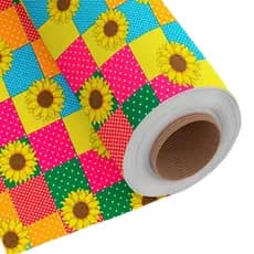 Tnt Estampado Festa Junina Xadrez Flores Girassol 3,00m X 1,40m