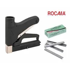 Grampeador madeira/tapeçaria profissional 106 + 3.500 grampos 106/6 Rocama Original tapeceiro.
