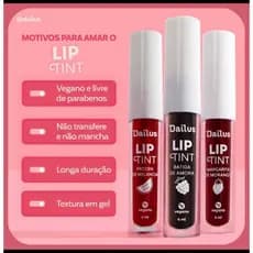 Lip Tint Labial Efeito Natural Longa Duração Textura em Gel Dailus - Monte Seu Kit