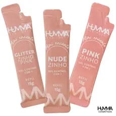 Gel Alongamento Unhas Control 3 em 1 Refil 15g Mini Encanto Humma - Nudezinho Pinkizinho Glitterzinho SEM TPO & HEMA