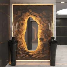Espelho Orgânico Com Led 100x50 Grande Moderno Luxo