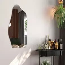 Espelho Orgânico 70x30 Acabamento Lapidado Parede Decorativo Moderno Lindo Decoração Quarto Sala Loja
