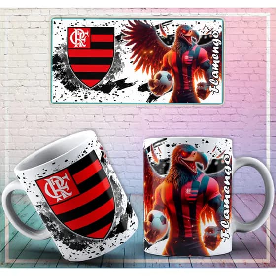 Caneca de Porcelana Mascote Flamengo 02
