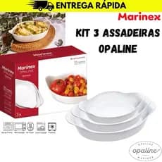 KIT 3 ASSADEIRAS OPALINE MARINEX - NADIR