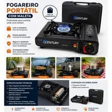 Fogão Portatil Compacto Maleta Leve Facil Transporte Uso Camping Cozinha