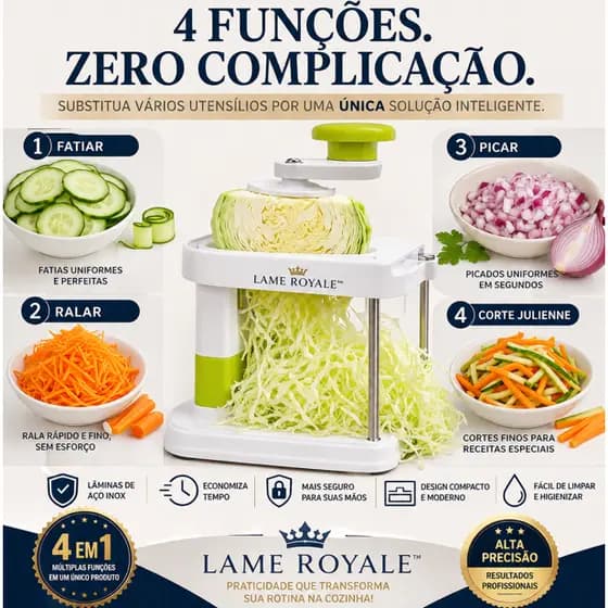 Cortador Manual Vegetais Legumes Multifuncional Cortes Precisos Pratico Cozinha