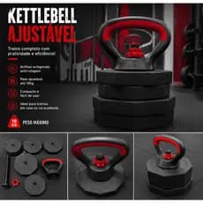 Kettlebel Ajustável + 10kg Anilhas
