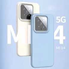Para Xiaomi 14 14 Pro Capa ELVEV Silicone Líquido Macio Premium Amigo Da Pele Floculação De Interior Proteção Total Capa