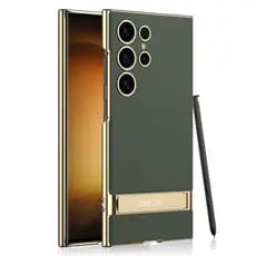 Para Samsung Galaxy S26 S25 S24 S23 Ultra Caso GKK Triumph Couro Do Plutônio Galvanizado Quadro Kickstand Telefone Capa