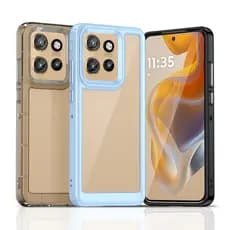 Para Motorola MOTO Edge 40 50 60 Neo , 60 Pro , 70 Fusion Case ELVEV À Prova De Choque TPU PC Capa Traseira Transparente