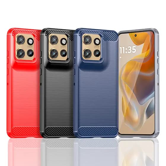 Para Motorola MOTO Edge 60 50 Neo, 50 Pro 50 Fusion 50 Ultra Capinha ELVEV Anti-Impressão Digital Textura Escovada Macio