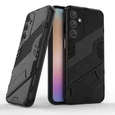 Para Samsung Galaxy M35 5G Capa ELVEV À Prova De Choque Punk Hard PC Kickstand Proteção Da Lente Do Telefone