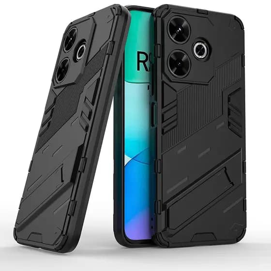 Para Xiaomi Redmi 13 4G Global, Note 13R, POCO M6 4G Case ELVEV Anti-Choque Impressão Digital Punk Hard PC Capa Proteção