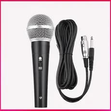 Microfone Profissional Com Cabo M-58 Sm58 5 Metros Fios Chave Liga Desliga Saída P10 Envio Imediato