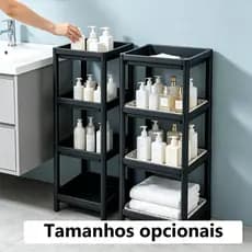 Estante Organizadora 4 Prateleiras - p/ Cozinha Banheiro Quarto - Escolha Tam. Grande ou Pequeno