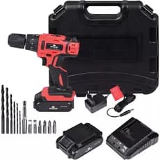 Parafusadeira/Furadeira Impacto 18v 2 Baterias 18pç Worker