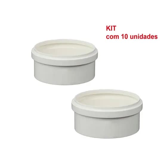 Cap Tampão P/ canos esgoto 1½ Polegada (50mm) 10 unidades.