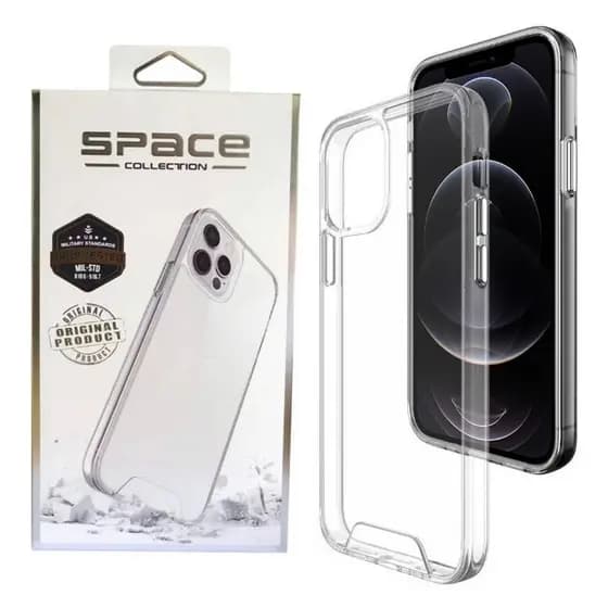 Capa Space Transparente Anti Impacto com protecao resistente Compativel com iPhones 17 16 15 14 13 12 11 7 8 X XR XSMAX