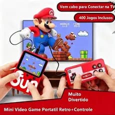 Mini Video Game Sup Game Box 400 Jogos Em 1 Portátil Jogos Antigos Para crianças lcd colorido