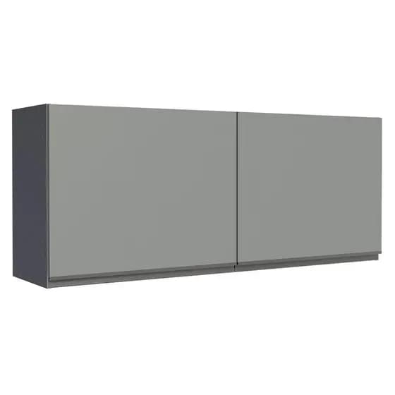 Armário de Cozinha Aéreo 120 x 50 cm 2 Portas Cinza Nice Madesa