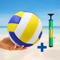 Bola De Vôlei De Praia e Quadra Tamanha Oficial Profissional + Bomba de Encher