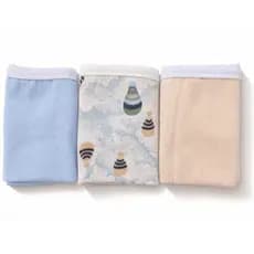 Kit 3 Panos de Boca Bebê Baby Malha Algodão Macio 30x30cm Fio 30/1 Menino Menina