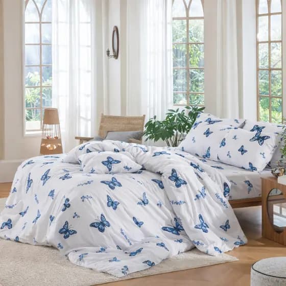 Capa Duvet Casal 2,20 x 2,40 + FRONHAS Edredom Percal 200 Fios 100% Algodao Confort