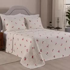 Cobre Leito Piquet King Size 2,70 x 2,50 Com Porta Travesseiro Liso e Estampado Modern