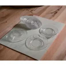 5 Pires Acrílico Resistente Cristal Cozinha 12 Cm Cozinha