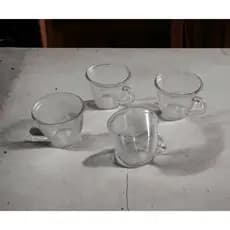 10 Xicara Acrílico Resistente Cristal Cozinha 80 ML