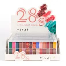 Paleta De Sombra 28 Cores – VIVAI Maquiagem CORES LINDAS ...