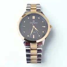 Relógio masculino dourado com prata 42mm Resistência à Água Champion S-Line CN21087P